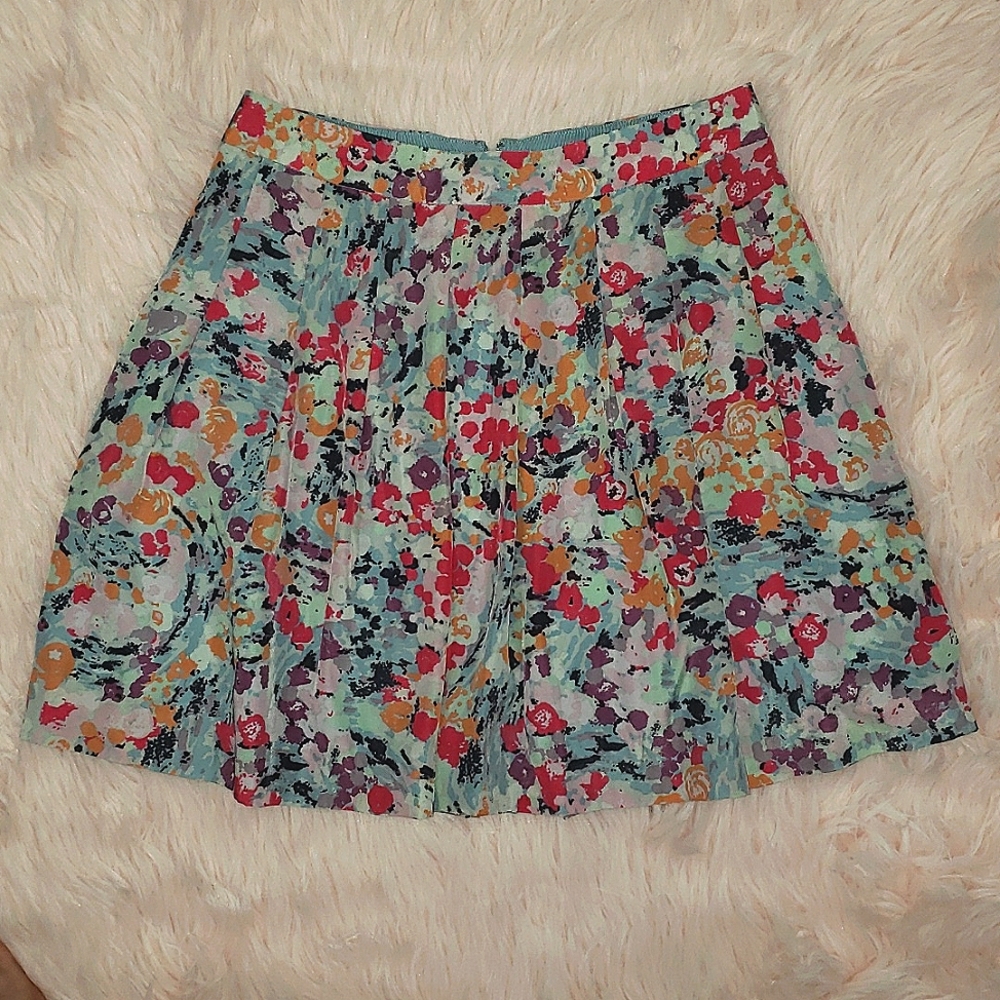 J Crew pastel floral skirt